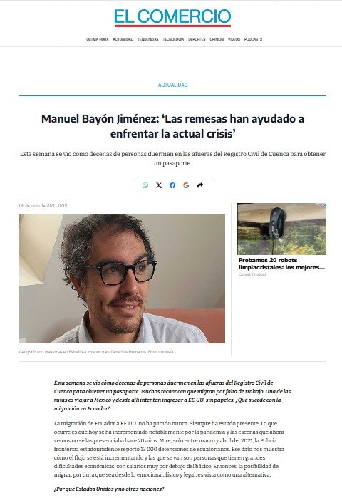 El Comercio Migracion