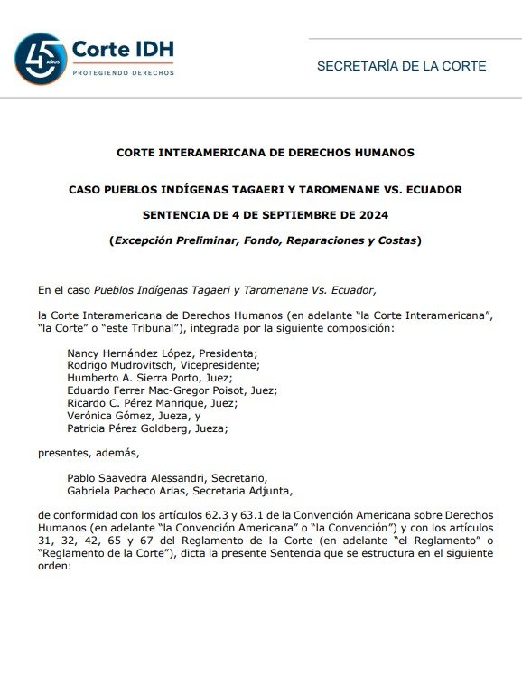Yasuni Corte IDH